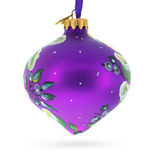 Load image into Gallery viewer, Songbird and Blossoms Onion-Shape Finial Glass Christmas Ornament