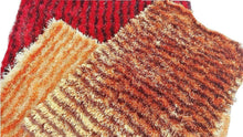 Load image into Gallery viewer, DaDa Bedding Shaggy Soft Rectangle Door Mat Bath Carpet Rug - 20" x 32", Striped Red &amp; Black