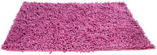 Load image into Gallery viewer, DaDa Bedding Fuchsia Magenta Pink Shaggy Soft Chenille Noodle Carpet Rug Bath Mat
