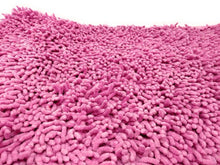 Load image into Gallery viewer, DaDa Bedding Fuchsia Magenta Pink Shaggy Soft Chenille Noodle Carpet Rug Bath Mat