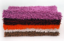 Load image into Gallery viewer, DaDa Bedding Vanilla Ivory White Shaggy Soft Chenille Noodle Carpet Rug Bath Mat