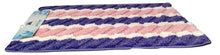 Load image into Gallery viewer, Tache Super Absorbent Purple and Pink Striped Microfiber Wild Flower Floor Mats / Rugs
