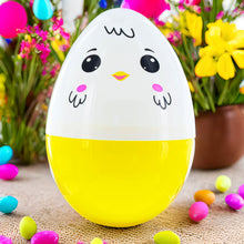 Load image into Gallery viewer, Giant Jumbo Large Size White and Yellow Chick Plastic Easter Egg 10 Inches