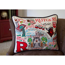 Load image into Gallery viewer, Rutgers University Collegiate Embroidered Pillow by CatStudio