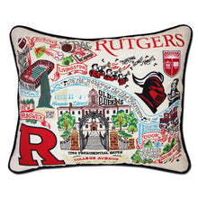 Load image into Gallery viewer, Rutgers University Collegiate Embroidered Pillow by CatStudio