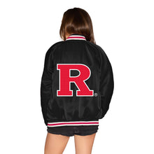 Load image into Gallery viewer, Rutgers Satin Letterman Bomber Jacket
