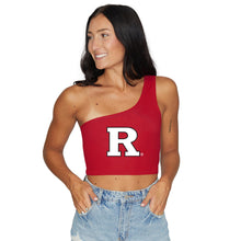 Load image into Gallery viewer, Rutgers Red One Shoulder Top