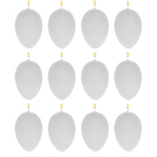 Load image into Gallery viewer, Set of 12 White Blank Hollow Plastic Easter Egg Ornaments 2.6 Inches