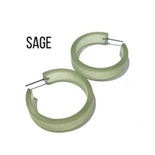 Load image into Gallery viewer, Portland Frosted Lucite Hoop Earrings