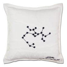 Load image into Gallery viewer, Sagittarius Astrology Hand-Embroidered Pillow by Cat Studio