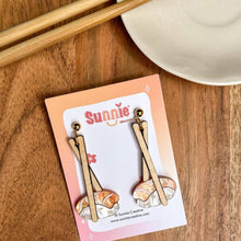 Load image into Gallery viewer, Salmon Sushi Acrylic Earrings