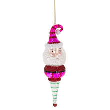 Load image into Gallery viewer, Vintage Santa Reflector Glass Ornaments Set of 3