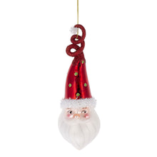 Load image into Gallery viewer, Vintage Santa Reflector Glass Ornaments Set of 3
