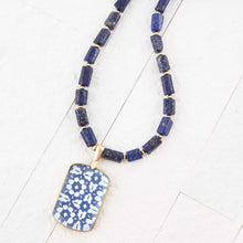 Load image into Gallery viewer, Santorini Cobalt Blue Lapis Golden Necklace