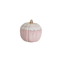 Load image into Gallery viewer, Scalloped Pumpkin Jars with 22K Gold Accents in Light Pink