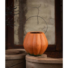 Load image into Gallery viewer, Scary Vintage Pumpkin Bucket Medium by Bethany Lowe Designs