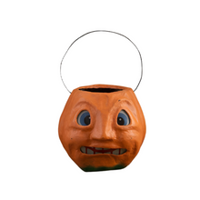 Load image into Gallery viewer, Scary Vintage Pumpkin Bucket Medium by Bethany Lowe Designs