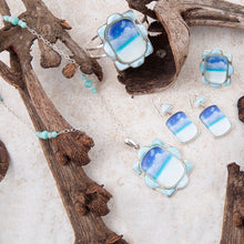 Load image into Gallery viewer, Scenic Beach Blue Larimar and Sterling Silver Pendant Necklace