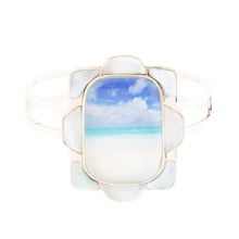 Load image into Gallery viewer, Scenic Beach Blue Larimar and Sterling Silver Cuff Bracelet