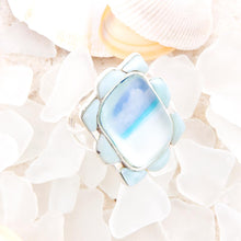 Load image into Gallery viewer, Scenic Beach Blue Larimar and Sterling Silver Ring