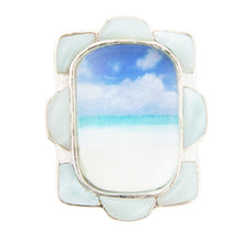 Load image into Gallery viewer, Scenic Beach Blue Larimar and Sterling Silver Ring