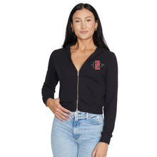 Load image into Gallery viewer, San Diego State Aztecs Waffle Knit Zip Up Hoodie