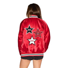Load image into Gallery viewer, San Diego State Aztecs Satin Letterman Bomber Jacket