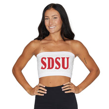 Load image into Gallery viewer, San Diego State Aztecs White Bandeau Top