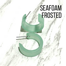 Load image into Gallery viewer, Wide Classic Frosted Hoop Earrings - Clara