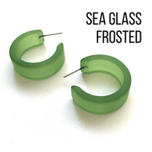 Load image into Gallery viewer, Wide Classic Frosted Hoop Earrings - Clara