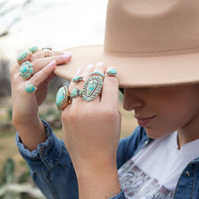 Load image into Gallery viewer, Sedona Blue Turquoise and Sterling Silver Statement Ring