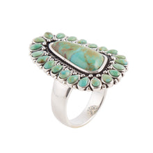 Load image into Gallery viewer, Sedona Blue Turquoise and Sterling Silver Statement Ring
