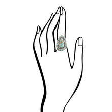 Load image into Gallery viewer, Sedona Blue Turquoise and Sterling Silver Statement Ring
