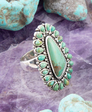 Load image into Gallery viewer, Sedona Blue Turquoise and Sterling Silver Statement Ring