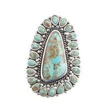 Load image into Gallery viewer, Sedona Blue Turquoise and Sterling Silver Statement Ring