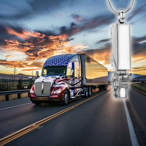 18 Wheeler Semi Truck Urn Necklace