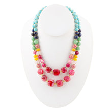 Load image into Gallery viewer, Colorful Serape Multi Stone Statement Necklace