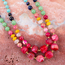 Load image into Gallery viewer, Colorful Serape Multi Stone Statement Necklace