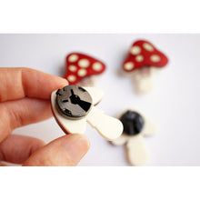 Load image into Gallery viewer, Set of 4 Mushroom Button Covers by Laliblue