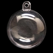 Load image into Gallery viewer, Set of 3 Clear Plastic Ball Ornaments 2.7 Inches (69 mm)