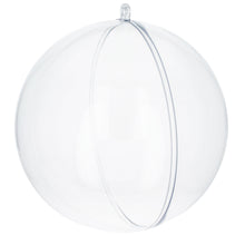 Load image into Gallery viewer, Set of 3 Clear Plastic Ball Ornaments 2.7 Inches (69 mm)