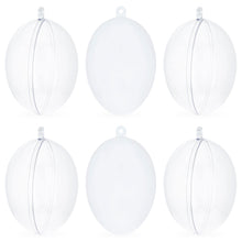 Load image into Gallery viewer, Set of 6 Clear Plastic Egg Ornaments 2.7 Inches