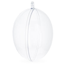 Load image into Gallery viewer, Set of 6 Clear Plastic Egg Ornaments 2.7 Inches