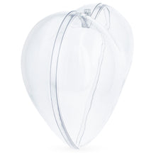 Load image into Gallery viewer, Set of 3 Clear Plastic Hearts Ornaments 2.45 Inches (62 mm)
