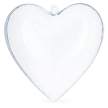 Load image into Gallery viewer, Set of 3 Clear Plastic Heart Ornaments 3.05 Inches