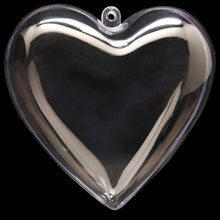 Load image into Gallery viewer, Set of 3 Clear Plastic Heart Ornament 4.6 Inches (117 mm)
