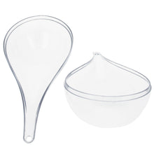 Load image into Gallery viewer, Set of 3 Clear Plastic Waterdrop Ornaments 4.3 Inches (109 mm)