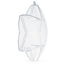 Load image into Gallery viewer, Set of 3 Clear Plastic Hexagon Ornaments 4 Inches