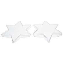 Load image into Gallery viewer, Set of 3 Clear Plastic Hexagon Ornaments 4 Inches