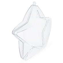 Load image into Gallery viewer, Set of 3 Clear Plastic Star Ornaments 3.25 Inches (83 mm)